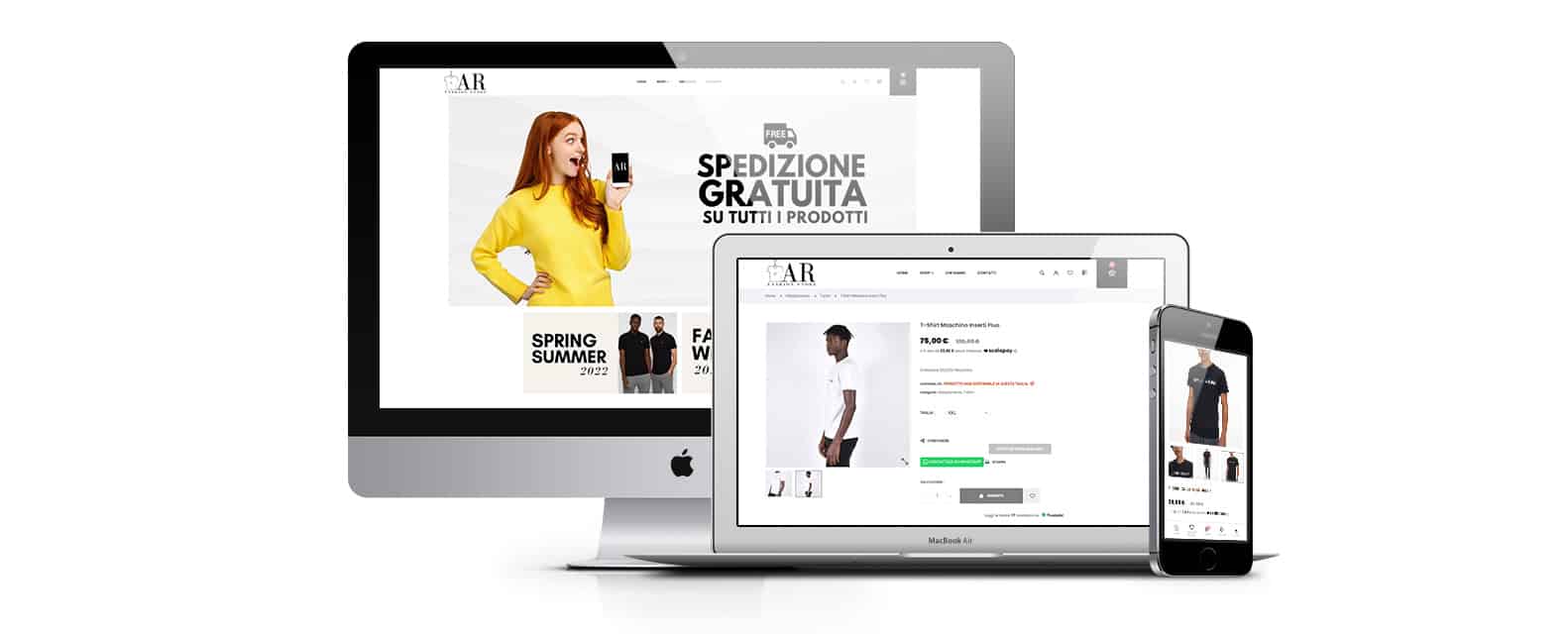 aerre arfashionstore negozio abbigliamento napoli - Ecommerce abbigliamento uomo,donna, | AERRE Fashion Store - Web Agency Napoli Flashex