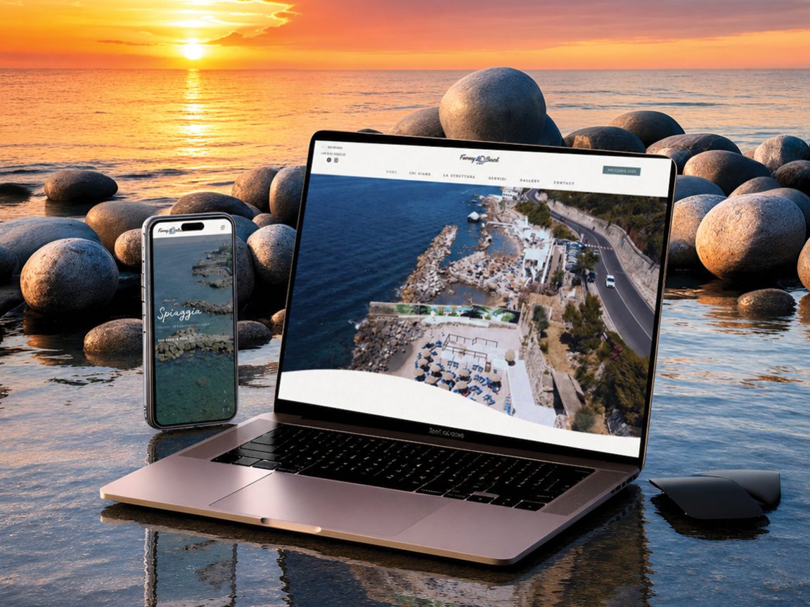Famous Beach Castellammare di Stabia, Vico Equense, Stabilimento Balneare, realizzazione sito web per stabilimento balneare