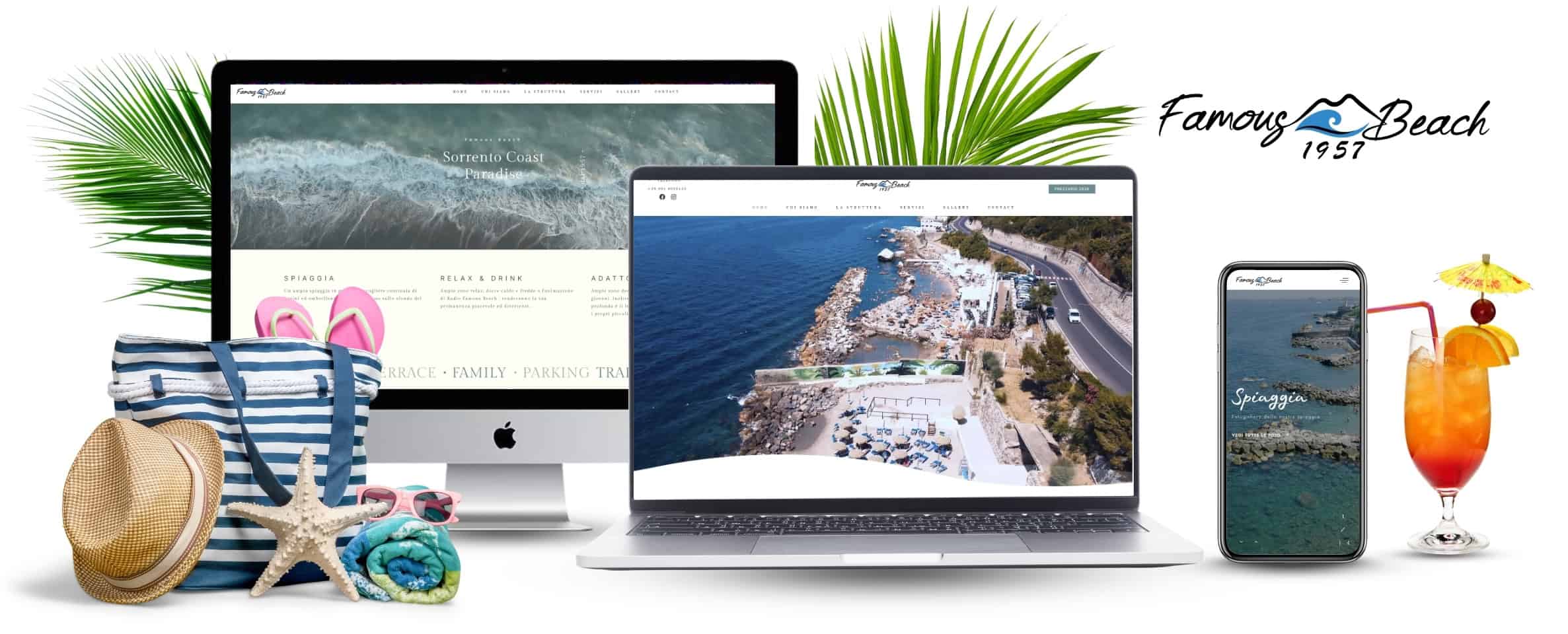 realizzazione sito web lido spiaggia famousbeach vico equense - Sito Web Famous Beach - Stabilimento Balneare , Lido - Castellammare di Stabia - Web Agency Napoli Flashex